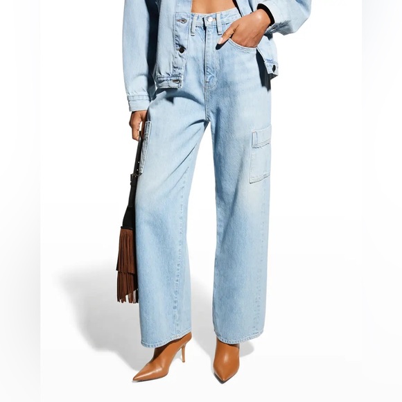 FRAME Wide Leg Baggy Jeans High Rise - Picture 1 of 14